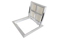 Алюминиевый люк в подвал Периметр в раме из уголка