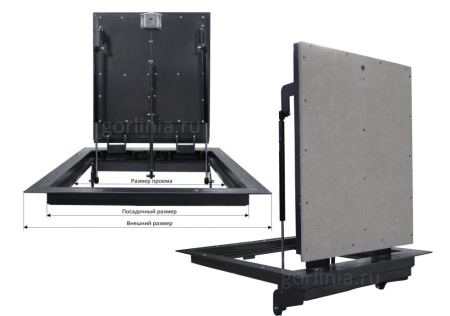 Напольный люк Стелс-У 800*600п уголок утепленный образец