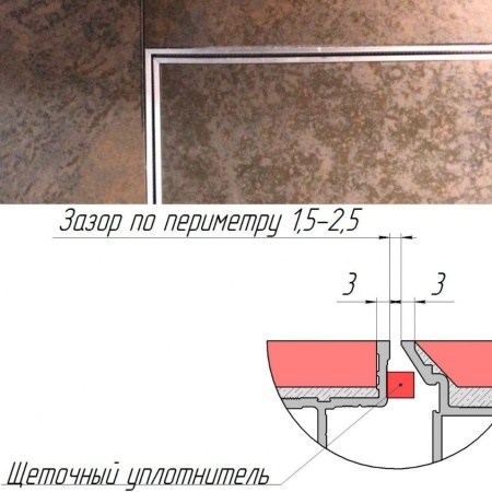 Техно под плитку противопожарный 600*2100п